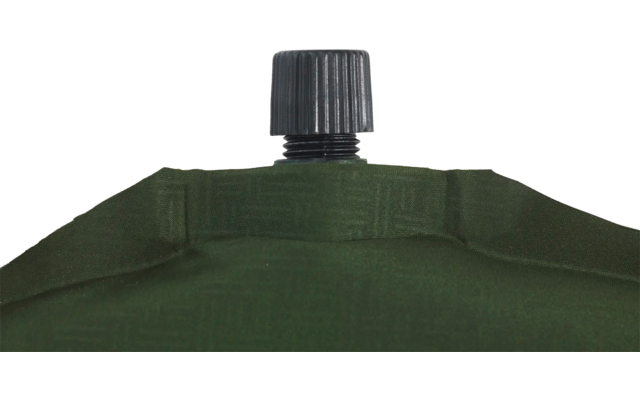 Grüne Wasserflasche mit schwarzem Verschluss