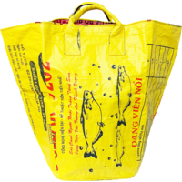 Beadbags waszak transportzak groot geel