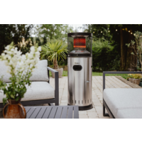 Enders Polo 2.0 Heizstrahler 50 mbar mit Geh&auml;use aus geb&uuml;rstetem Edelstahl 