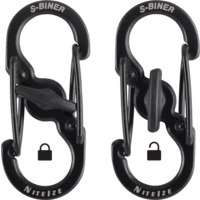 Nite Ize S-Biner MicroLock - schwarz, 2 St.