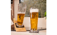 371316 - Silwy Magnet-Kunststoffgläser BIER inkl. metallische Gel-Untersetzer 6 Stück (500 ml)