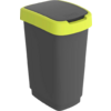 Small product image Rotho Twist waste garbage can with swing and hinged lid 1