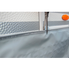 Tablier de sol d'hiver Hindermann avec passepoil en polychlorure de vinyle gris clair 4 mètres