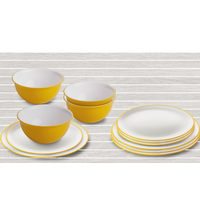 Omada servies met graankom 12 delig geel