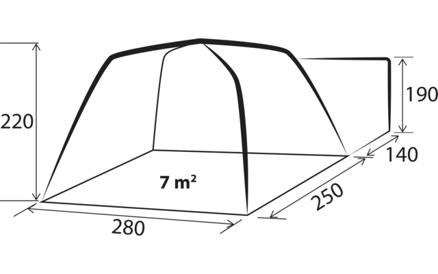 Produktbild Brunner Indipendence Heckzelt aufblasbar passend f&uuml;r Van Bus 2,80 x 2,50 m 1