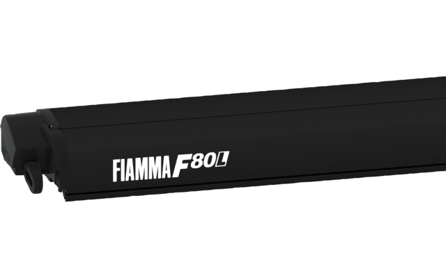 Fiamma F80L 450 Markise Gehäusefarbe Deep Black Tuchfarbe Royal Grey 450 cm