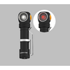 Schwarze multifunktionale Taschenlampe mit rotem Licht und Clip