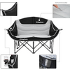 Hamac pliable avec cadre métallique, surface en tissu et deux parois latérales rembourrées