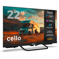Cello CTrav-22TZ Smart Tizen OS Camping LED TV mit Triple Tuner, WLAN, Bluetooth, 12/24/230 V, 22 Zoll