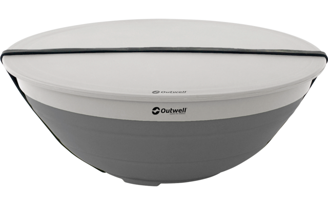 Weiße, runde Deckenleuchte mit grauem Rand