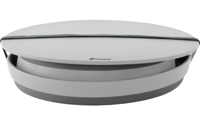 Weißes, rundes Smart-Home-Gerät auf weißem Hintergrund