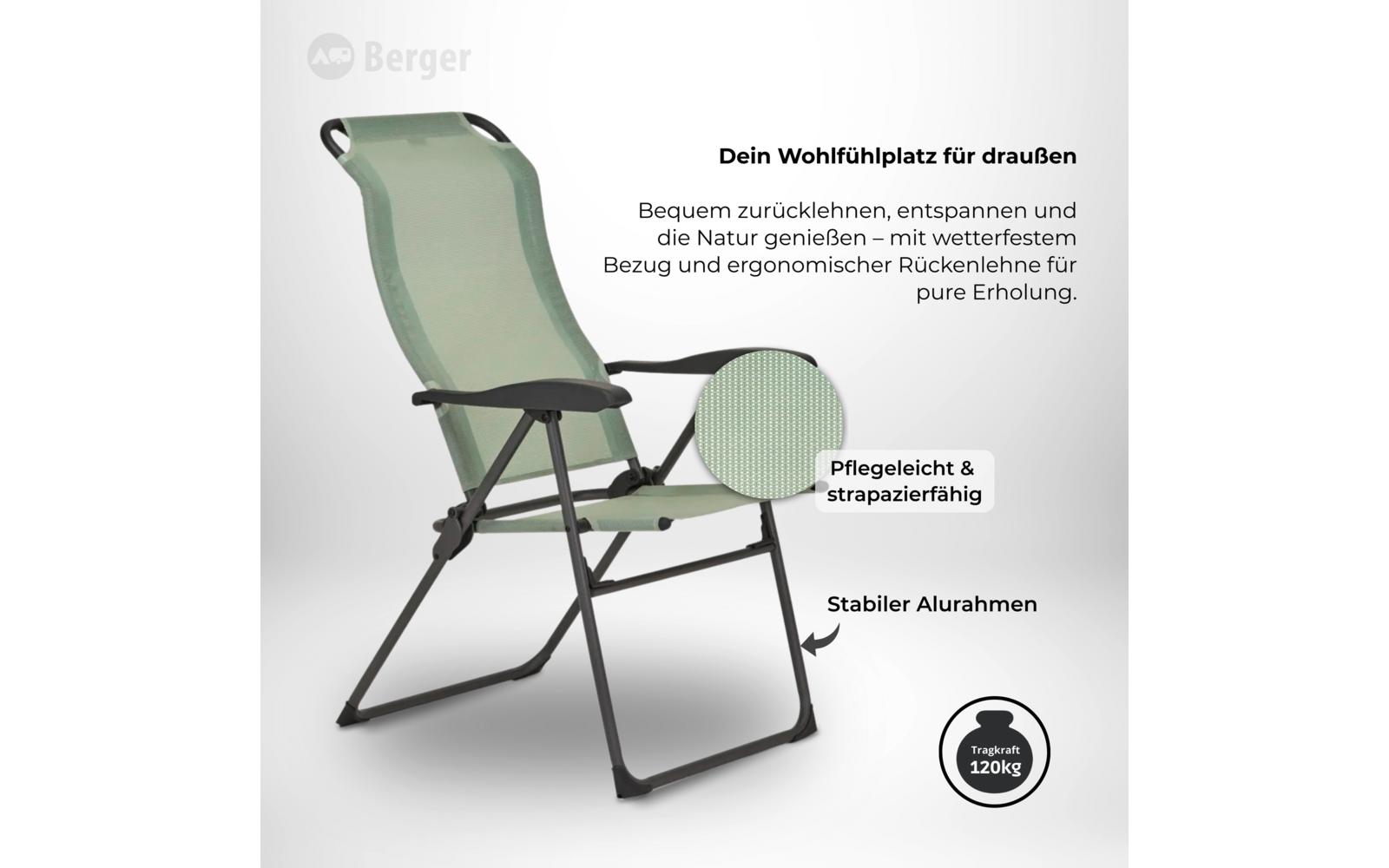 Image du produit Berger Iseo Comfort Fauteuil pliable 1