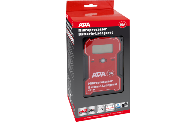 Apa microprocessor acculader, 9-traps, laadbehoudfunctie, 6/12V, 8A