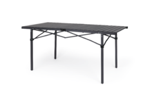 Tavolo con ripiano arrotolabile Berger in alluminio nero