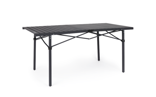 Tavolo con piano arrotolabile Berger in alluminio nero