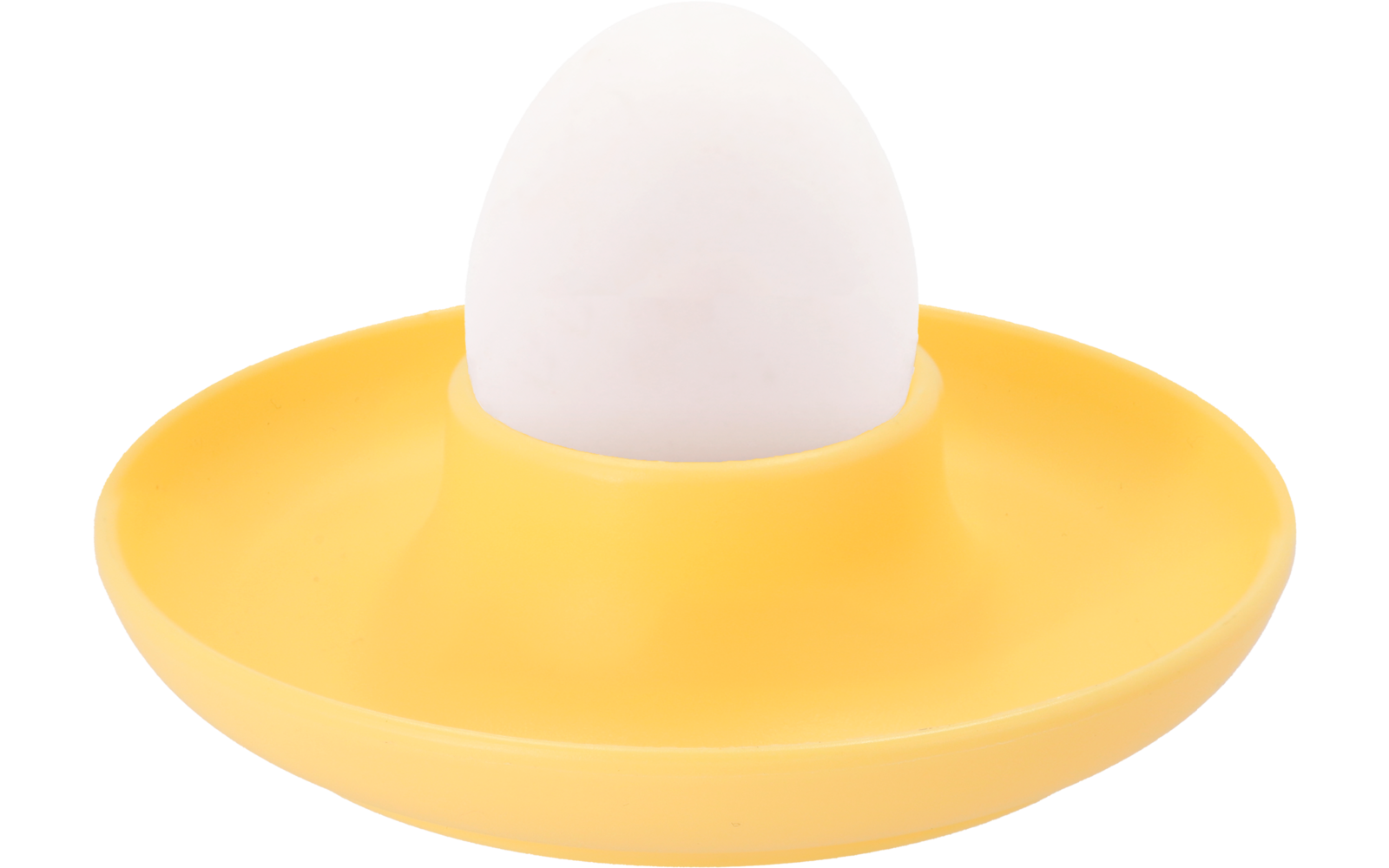 Weißes Ei in gelbem Eierbecher