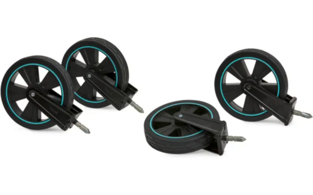 Produktbild Berger Stra&szlig;enr&auml;der 4er Set f&uuml;r den Gel&auml;nde Bollerwagen schwarz 1