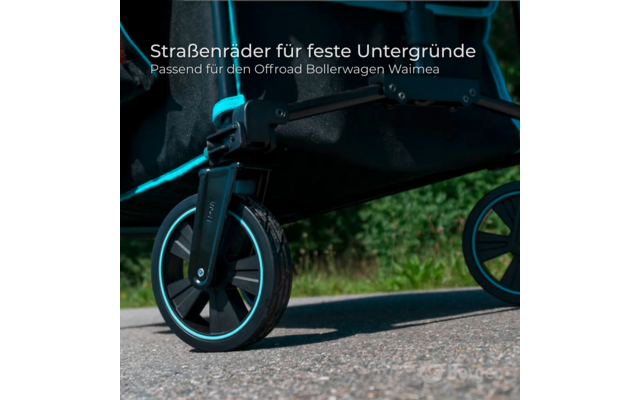 Produktbild Berger Stra&szlig;enr&auml;der 4er Set f&uuml;r den Gel&auml;nde Bollerwagen schwarz 1