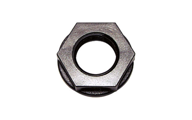 Sechskantmutter aus Metall mit rundem Innenloch