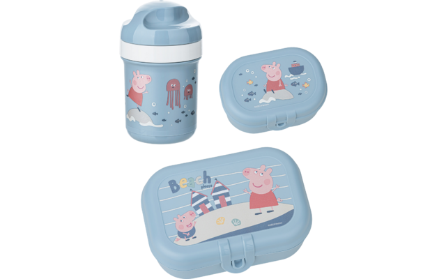 Image du produit Koziol Peppa Pig Waves To Go Lunchbox Set 3 teilig mit 2 Boxen / Trinkflasche 200 ml 1