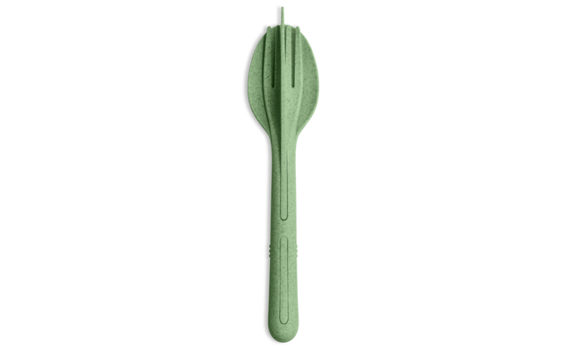 Cutlery set 3-piece KLIKK nature leaf green