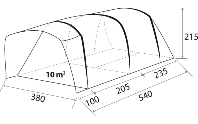 Produktbild Brunner Paraiso 5 A.I.R. Tech Familienzelt aufblasbar 1