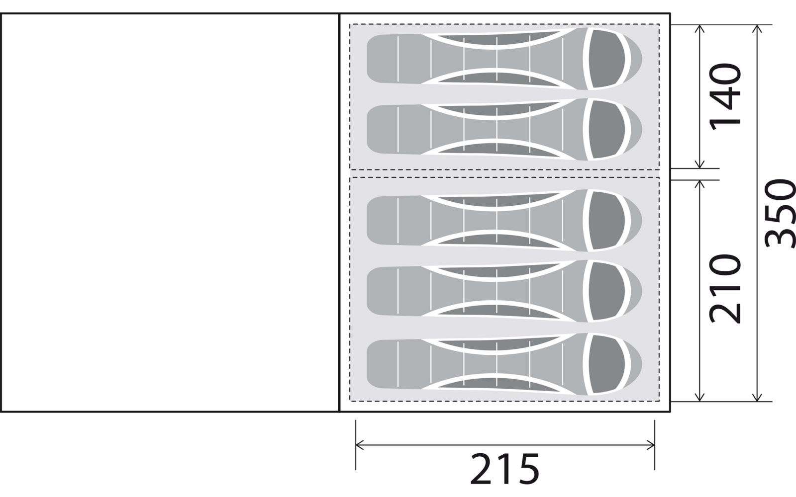Produktbild Brunner Paraiso 5 A.I.R. Tech Familienzelt aufblasbar 1