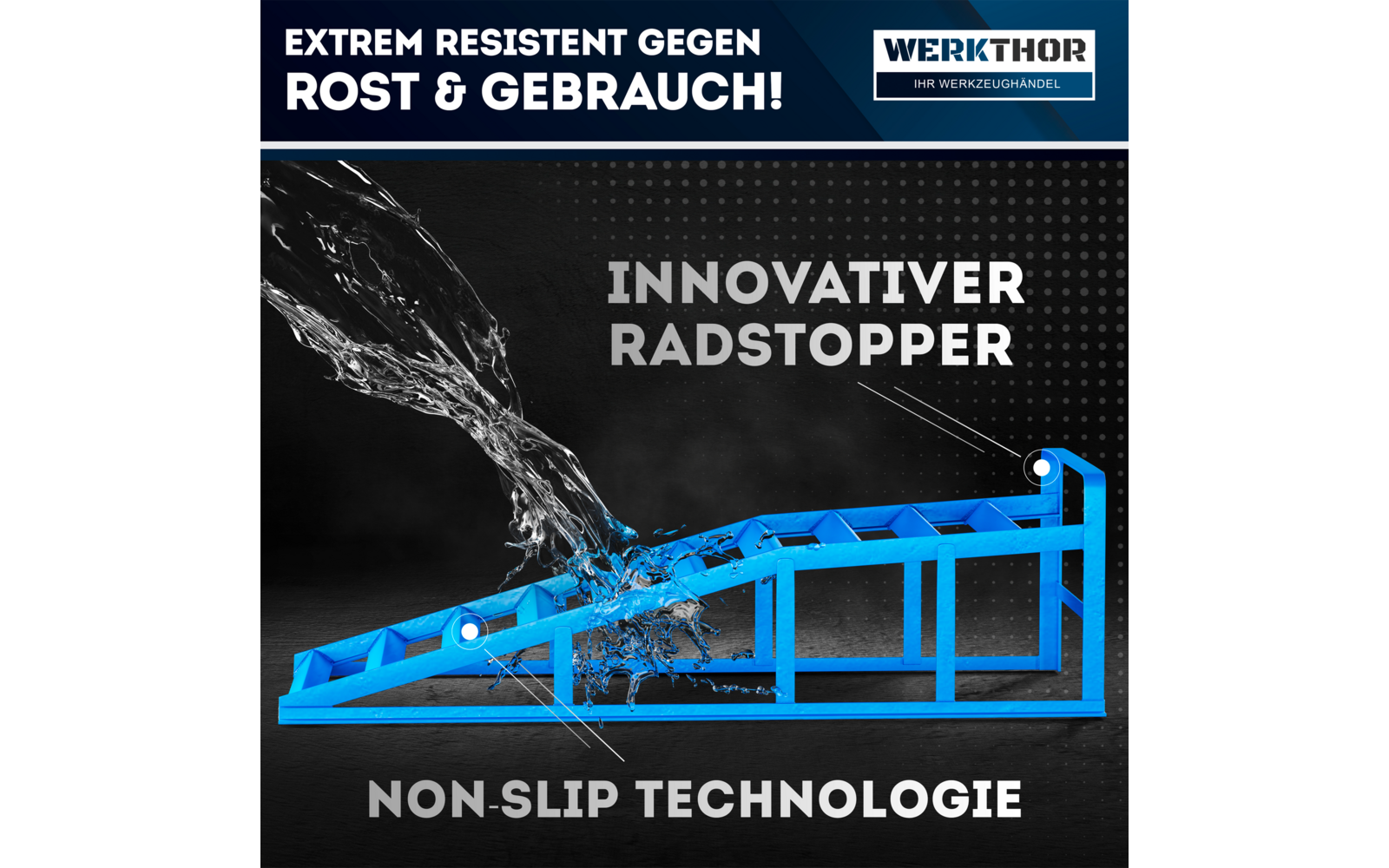 Produktbild Werkthor KFZ Auffahrrampen Set bis 3 Tonnen  1