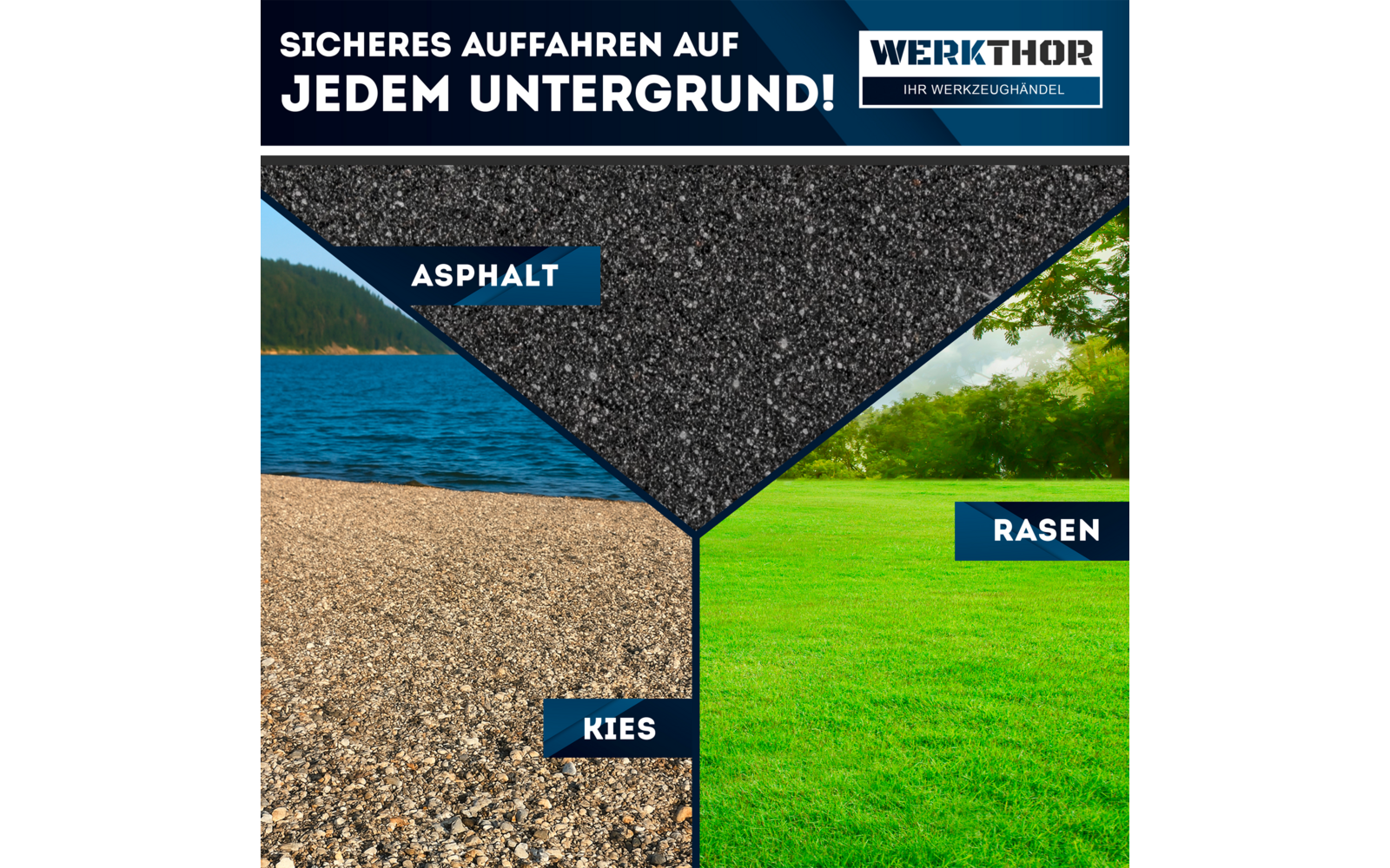 Produktbild Werkthor KFZ Auffahrrampen Set bis 3 Tonnen  1