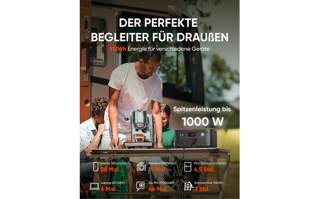 Produktbild Jackery Explorer 500 v2 tragbare Powerstation 512 Wh / 500 W 1