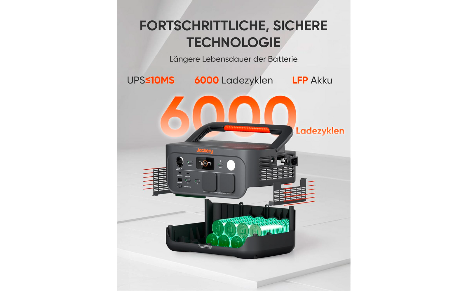 Produktbild Jackery Explorer 500 v2 tragbare Powerstation 512 Wh / 500 W 1