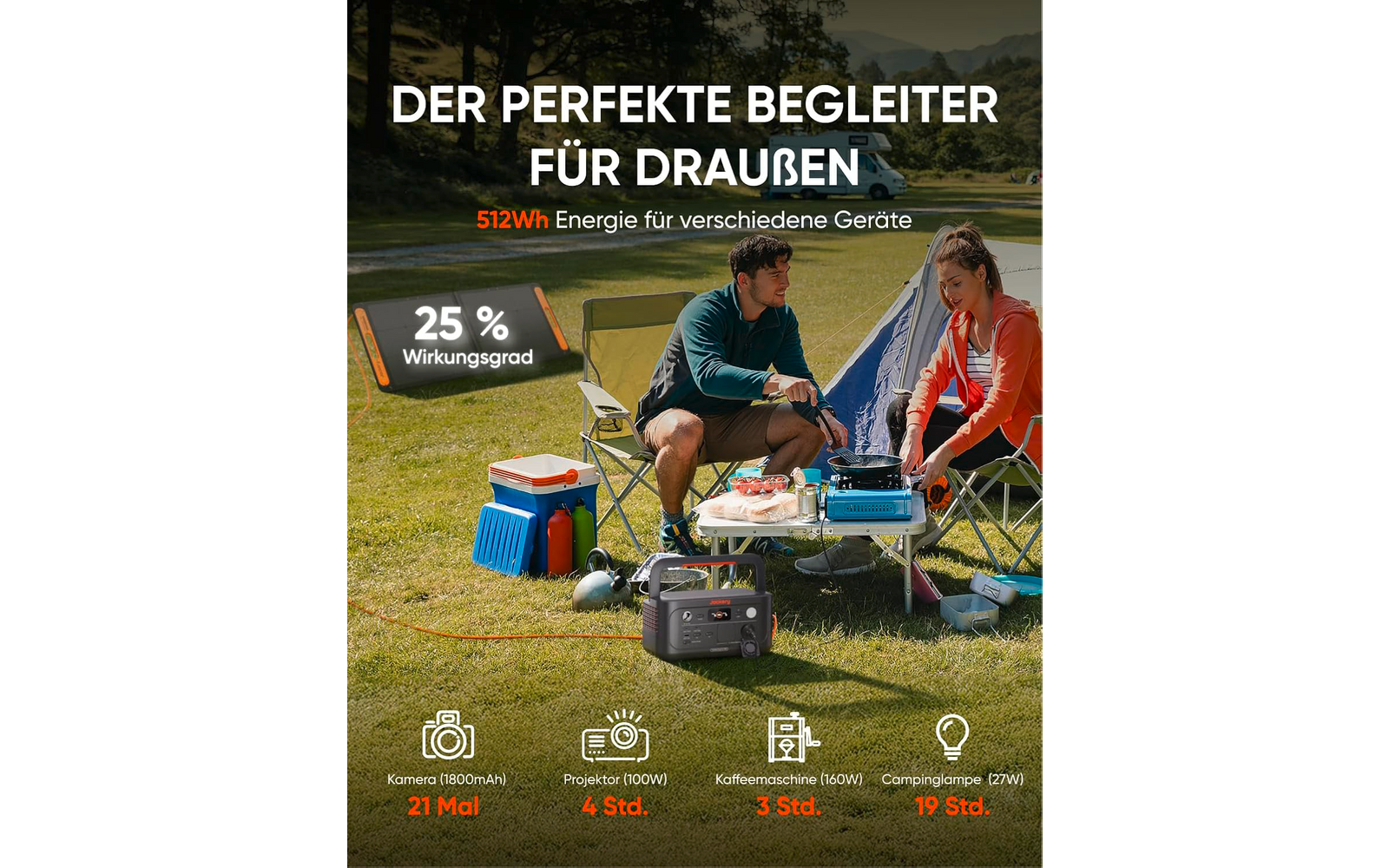 Produktbild Jackery Explorer 500 v2 tragbare Powerstation 512 Wh / 500 W 1