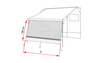 Fiamma Sun View XL 550 Markisenaufsatz Vorderwand Mindestmarkisenl&auml;nge 550 cm, Sonnenschutz Markise Vorderwand