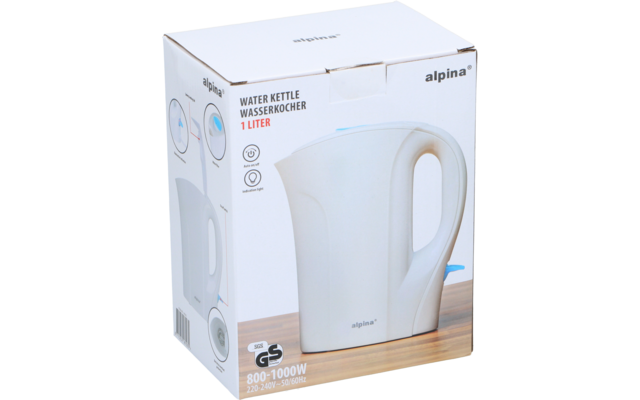 Produktbild Alpina Wasserkocher 1 Liter 1000 W wei&szlig; 1