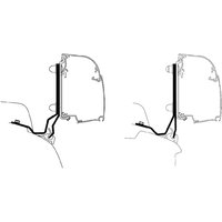 Thule luifeladapterset 2 stuks voor Ford Custom V710 en VW Minivan Reimo Multi Rail RHD met Thule 4200 wandluifel 2,60 meter