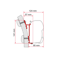 Adaptateur d&rsquo;auvent Hymer classe S/E pour F45 450 cm Fiamma