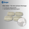 Berger Abst&uuml;tzf&uuml;&szlig;e Big XXL 27,5 x 21 cm 4er Set
