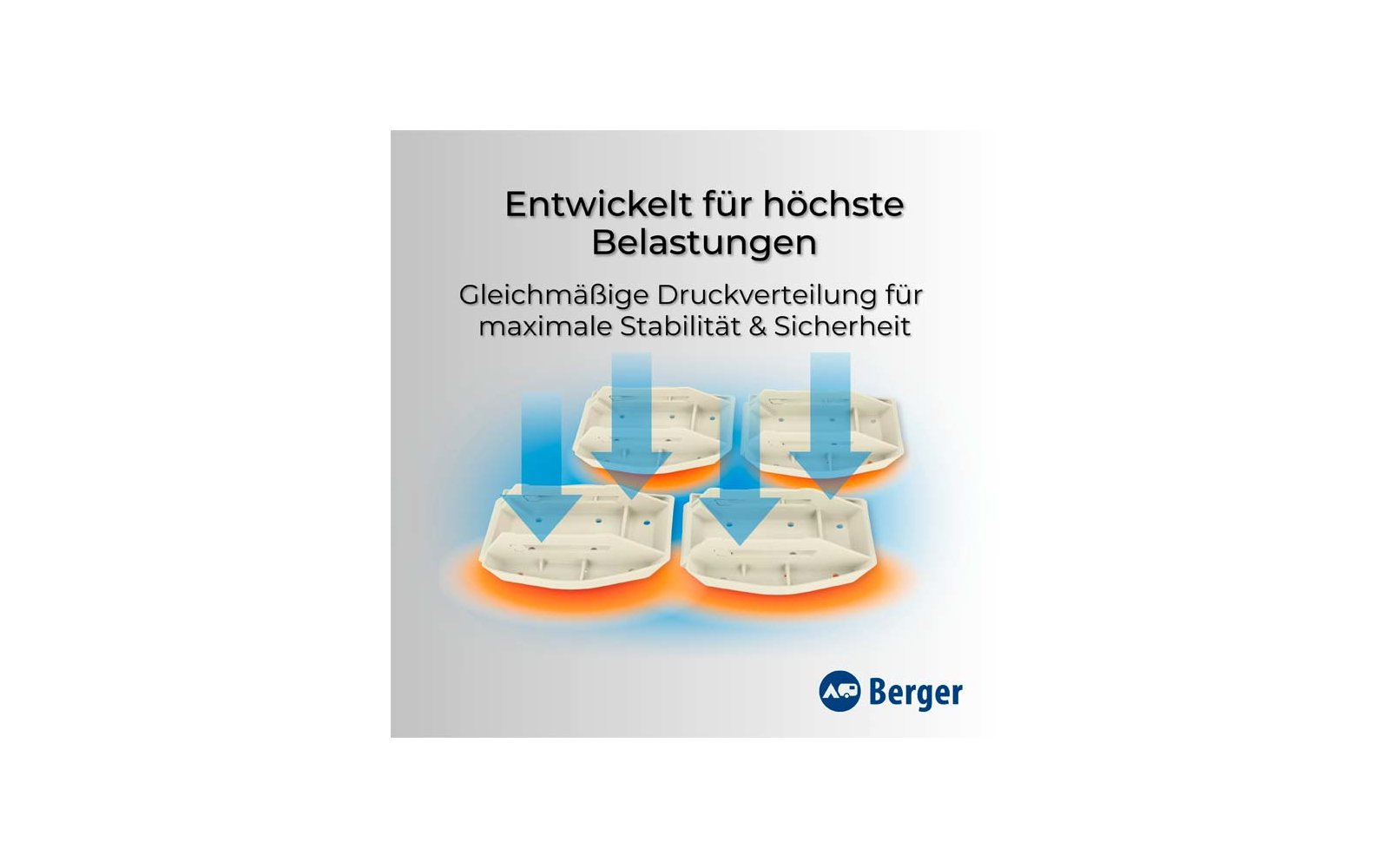 Product afbeelding Berger Big XXL steunvoeten 27,5 x 21 cm set van 4 1