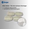 Kleine productafbeelding Berger Big XXL steunvoeten 27,5 x 21 cm set van 4 1