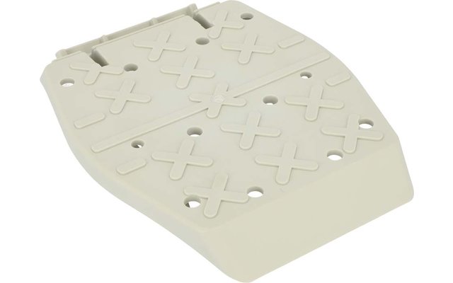 Beige kunststof plaat met geperste plustekens