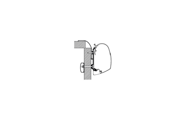 Produktbild Thule Omnistor Markisenadapter f&uuml;r Frankia Wohnmobile Wandmontage 1