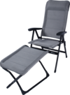 Berger Genova 3D Mesh Klappstuhl-Set mit Beinauflage Light Grey