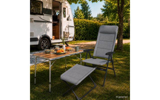 Product afbeelding Berger Klappstuhl-Set Genova mit Beinauflage light grey 1