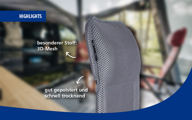 Product afbeelding Berger klapstoelenset Genova met beensteun lichtgrijs 1