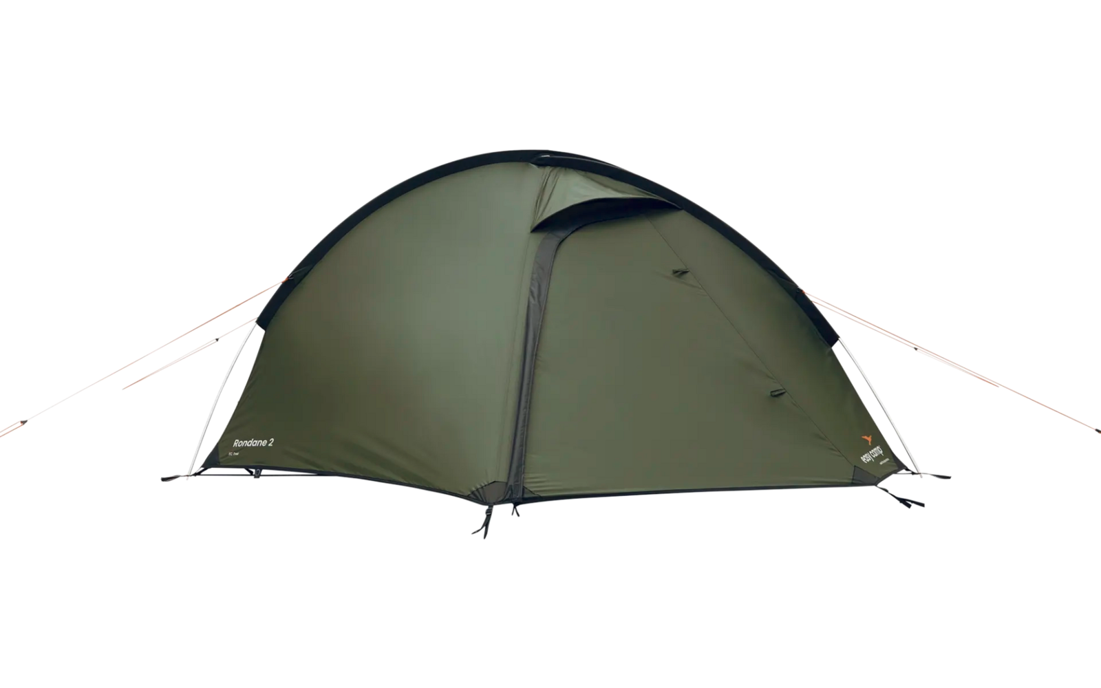 Grünes Zelt auf Gras mit geschlossenem Eingang