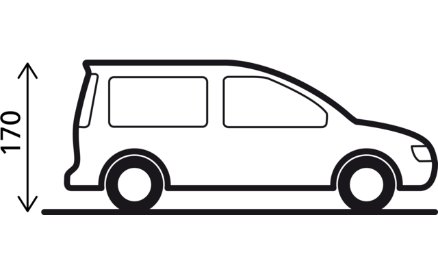 Produktbild Brunner Pilote Caddy 5 Heckzelt Fahrzeugzelt 1,40 x 1,90 m Meter f&uuml;r VW Caddy 5 1