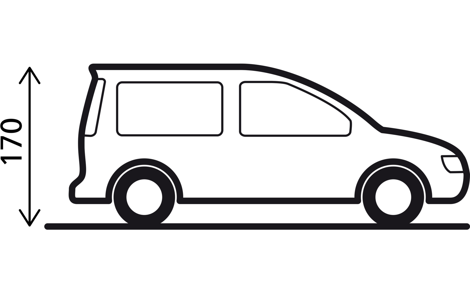 Produktbild Brunner Pilote Caddy 5 Heckzelt Fahrzeugzelt 1,40 x 1,90 m Meter f&uuml;r VW Caddy 5 1