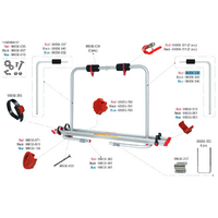 Struttura di trasporto Fiamma in alto a sinistra adatta per Carry Bike Caravan XL A - colore rosso Ricambio Fiamma numero 98656-339