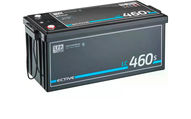 Schwarze Batteriezelle mit Beschriftung LC 460s