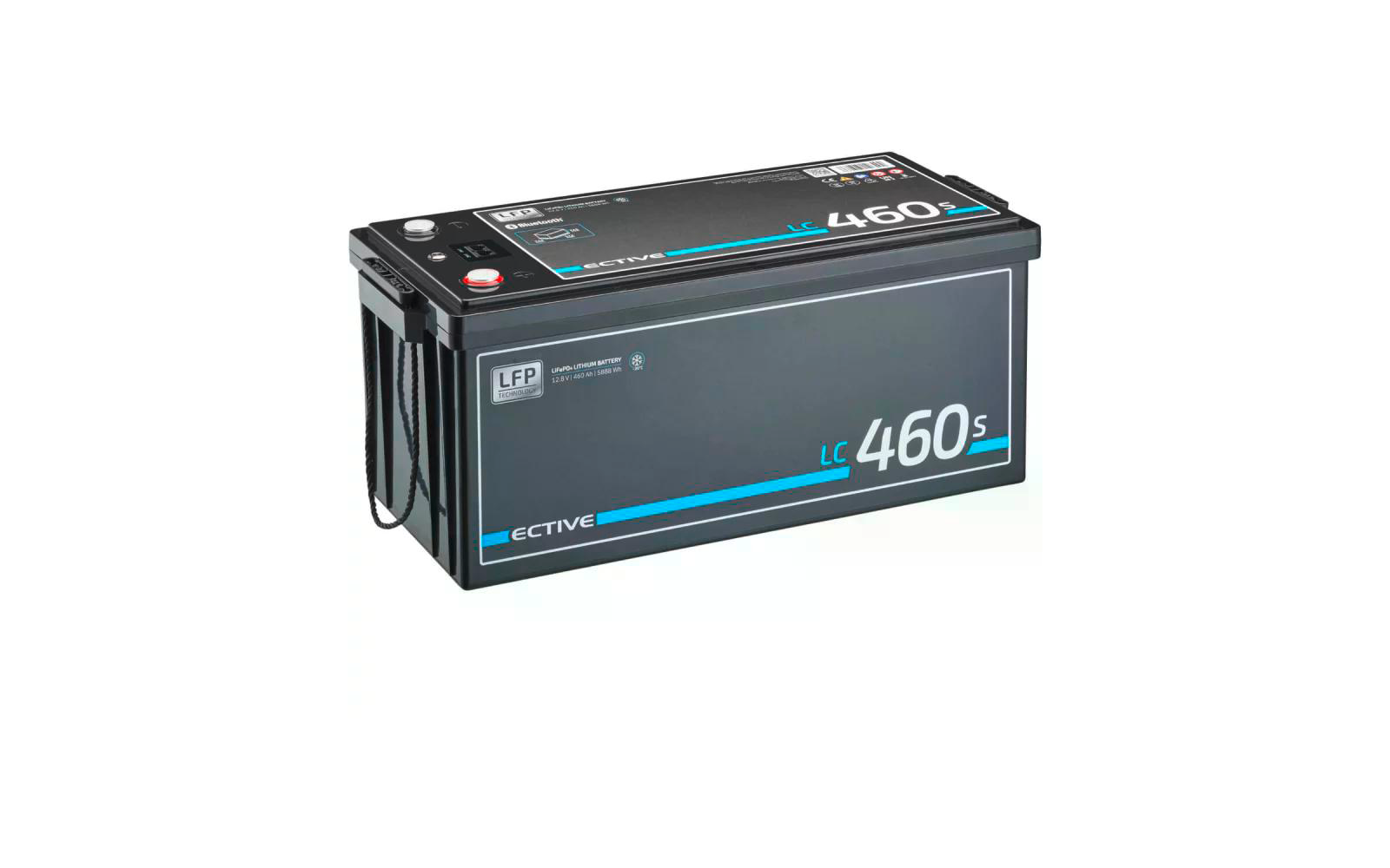 Schwarze Batteriezelle mit Beschriftung LC 460s